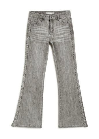 Wide Leg Cuffed Jeans