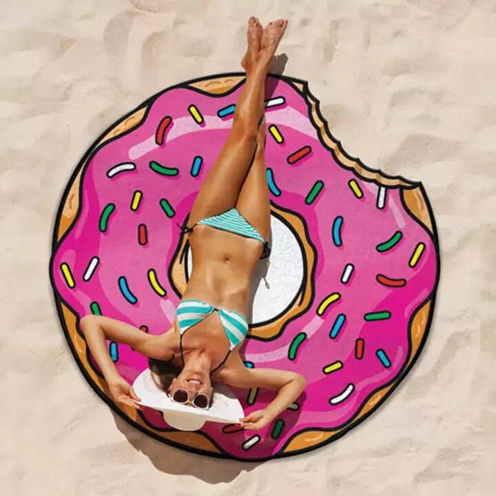 Love and Happiness Beach Donut Towel