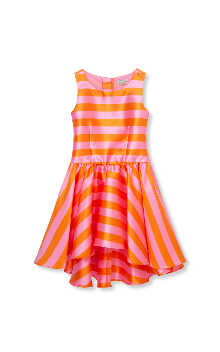 Stripe High-Low Dress