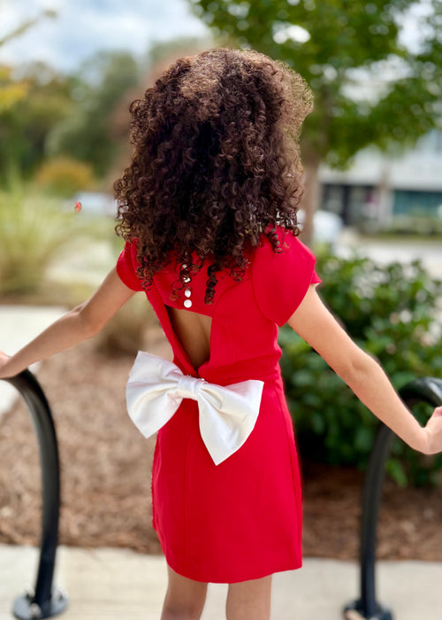 Imogen Button Bow Back Dress