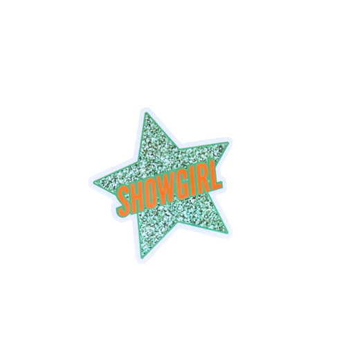 Showgirl Glitter Star Sticker