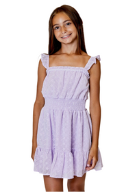 Lilac Smocked Waist Dress