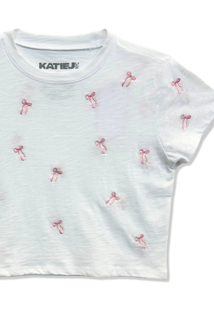 Tween Fearless Tee With Embroidered Bows