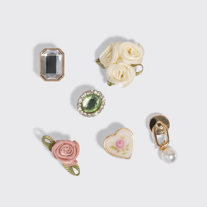 KitschPop™️ Charms 6pc Set - Vintage Ivory