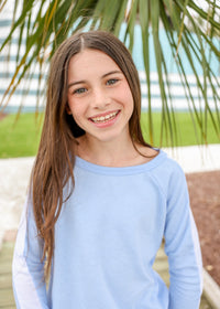 Light Blue Contrast Panel Crew