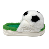 Soccer Ball | Women's Fuzzy Cozy Slides