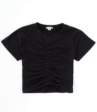Cinched-Front Knit Tee