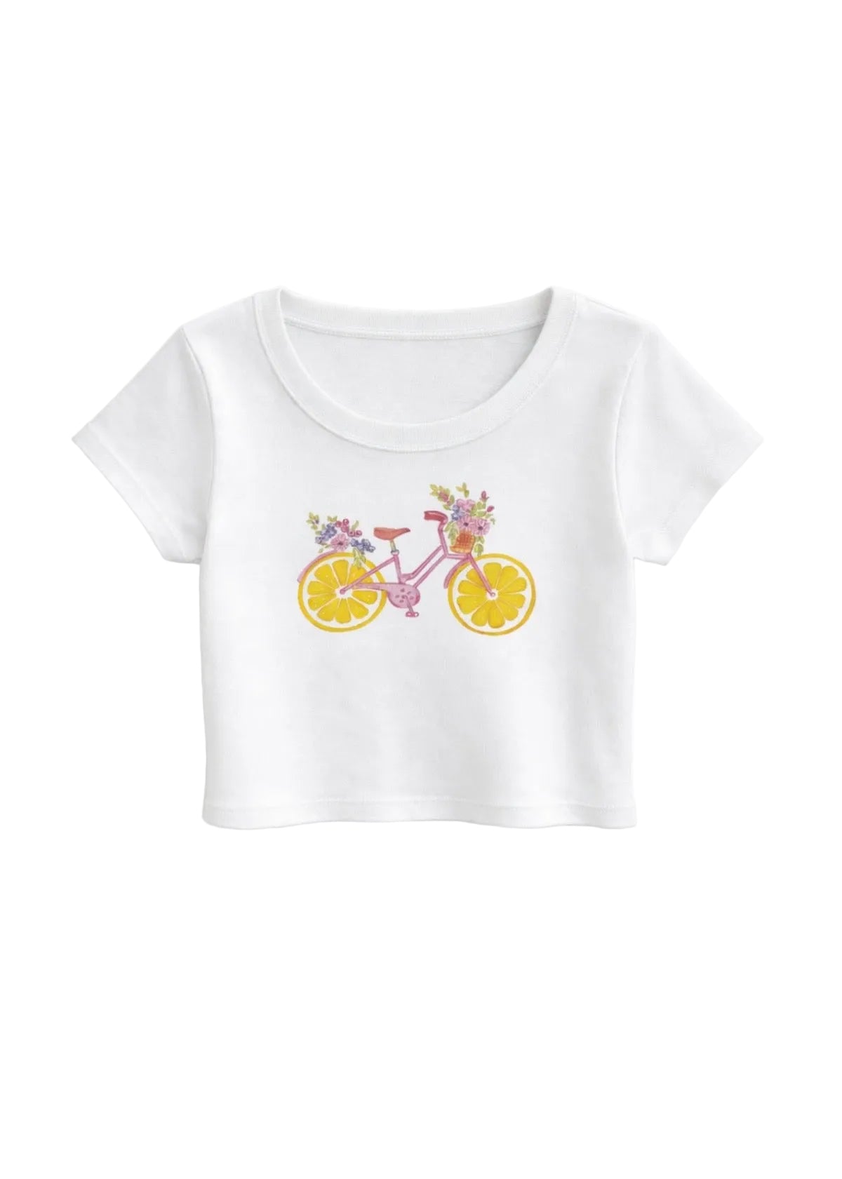 Tween Lemon Bike Graphic Baby Tee