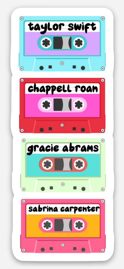 Girls Love Their Cassettes Sticker