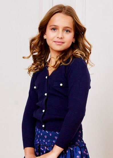Mickey Navy Cardigan