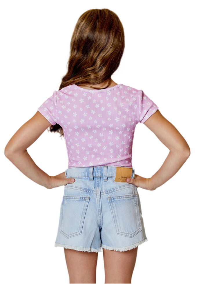 Flamingo Pink Daisy Tee