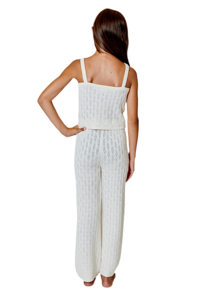 Vanilla Cable Knit Pants