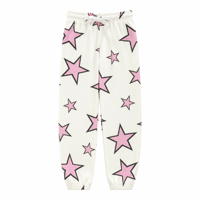 T2Love Pink Star Print Jogger Sweatpants