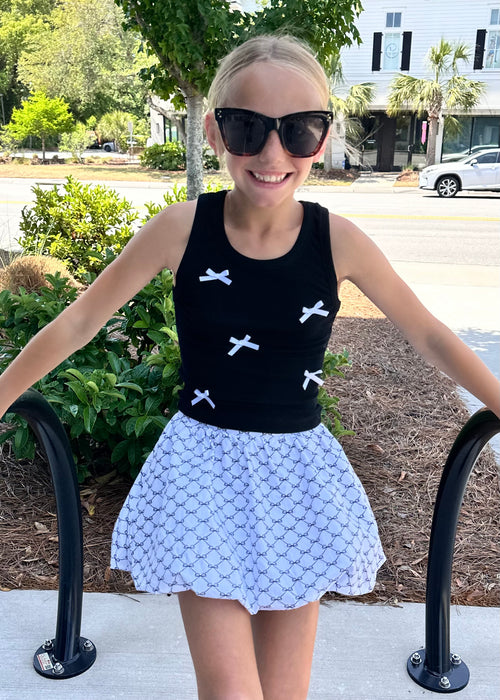 Black Bows Bubble Skirt