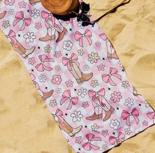 Boots And Bows Beach Towel