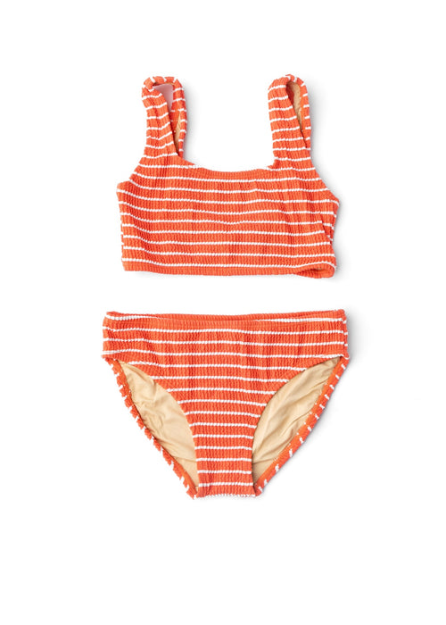 Orange Stripe Two Piece