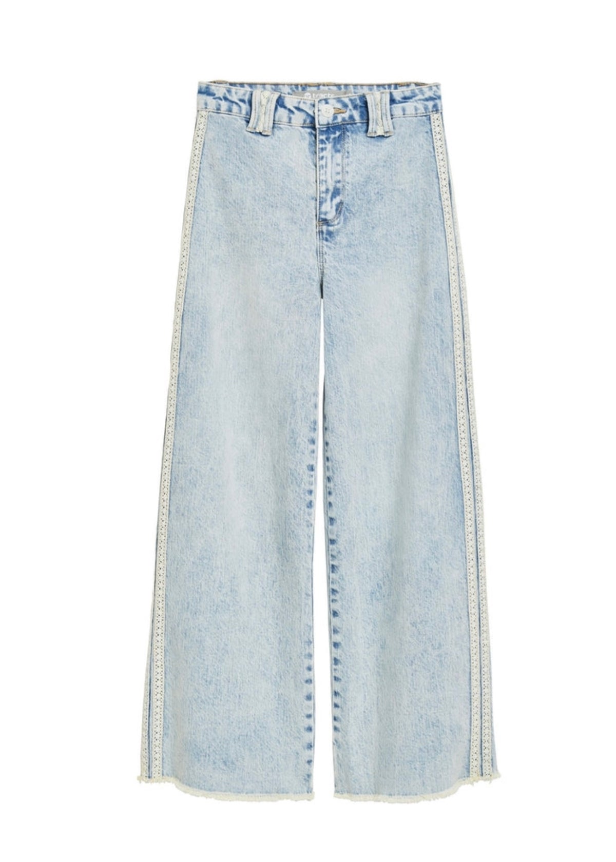 Lace Stripe Wide Leg