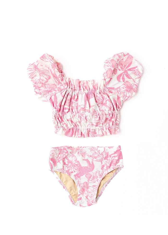 Smocked Puff Sleeve Two Piece