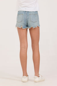 Distressed Denim Shorts