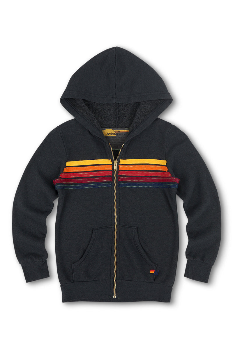 Aviator Kid’s Five Stripe Hoodie