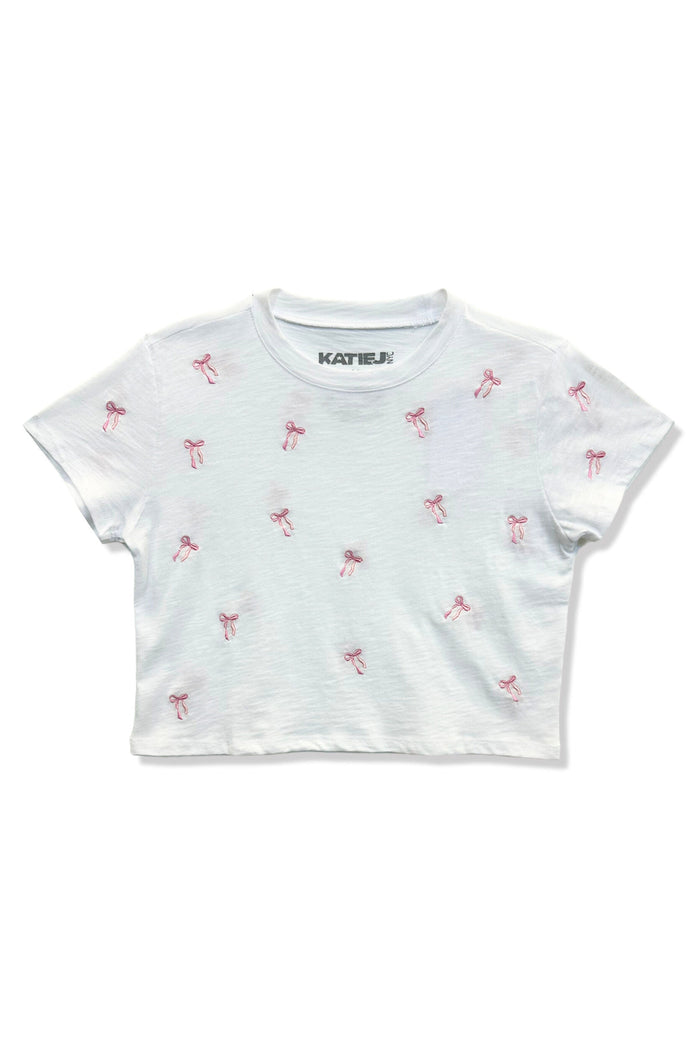 Tween Fearless Tee With Embroidered Bows