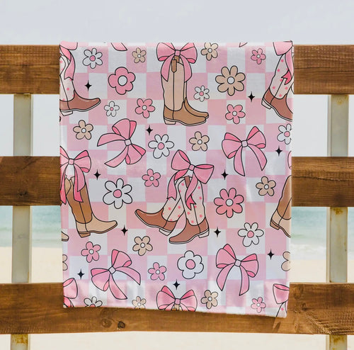 Boots And Bows Beach Towel