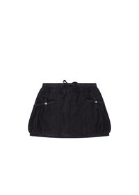 Charcoal Corduroy Utility Skirt