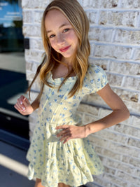 Butter Yellow Blossom Dress