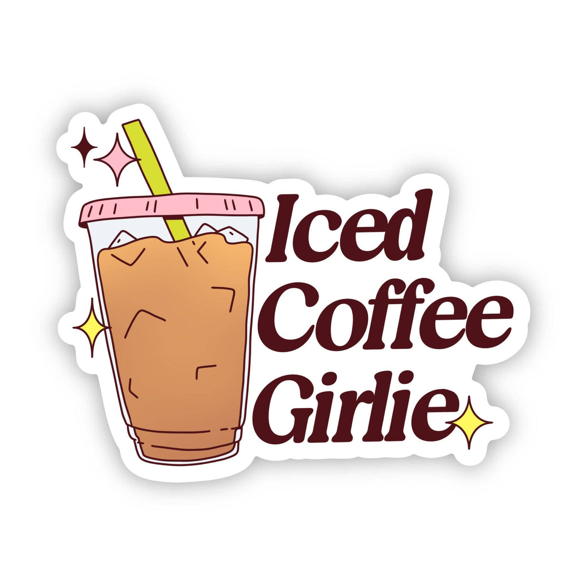 Iced Coffee Girlie Sticker