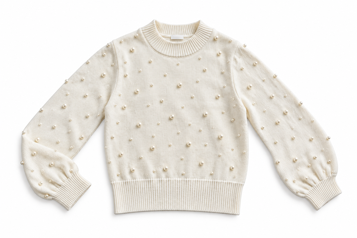 Embellished Pearl Sweater