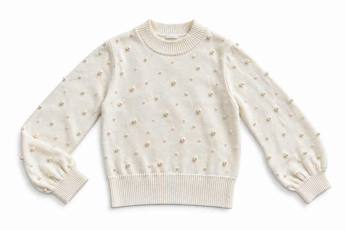 Embellished Pearl Sweater