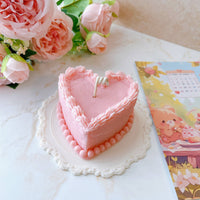 Heart Shaped Cake Candle