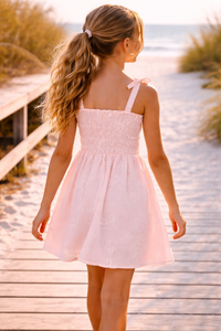 Design History Peach Smocked Dress