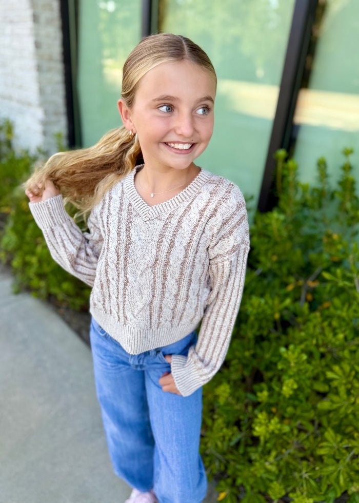 Tan Cable Knit Sweater