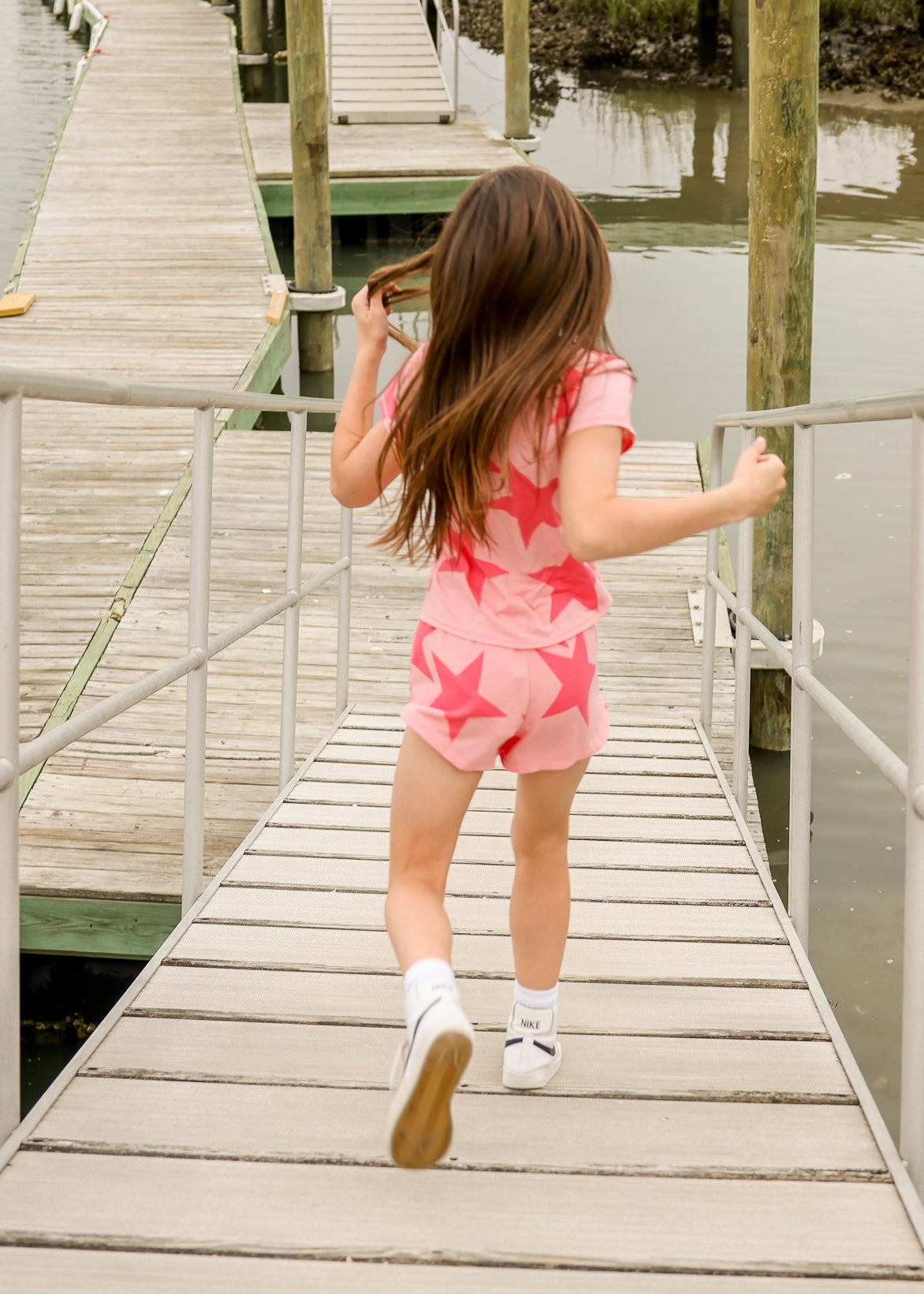 Light Coral Star Tee