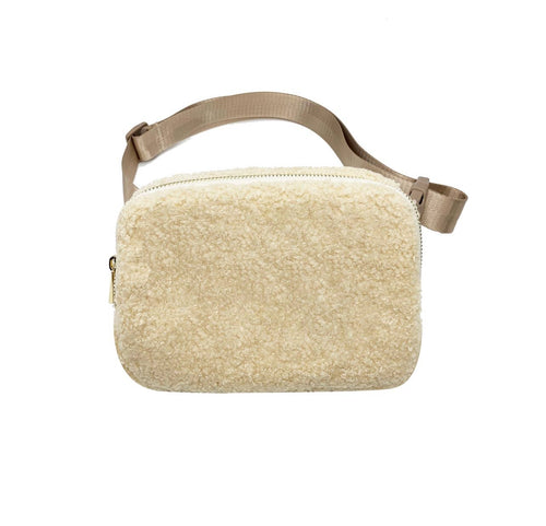 Oatmeal Sherpa Waist Belt Bag