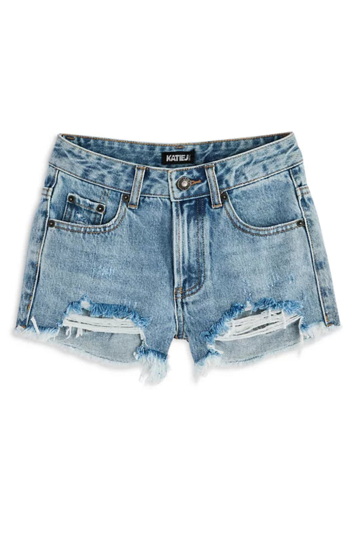 Junior Light Wash Malibu Denim Shorts
