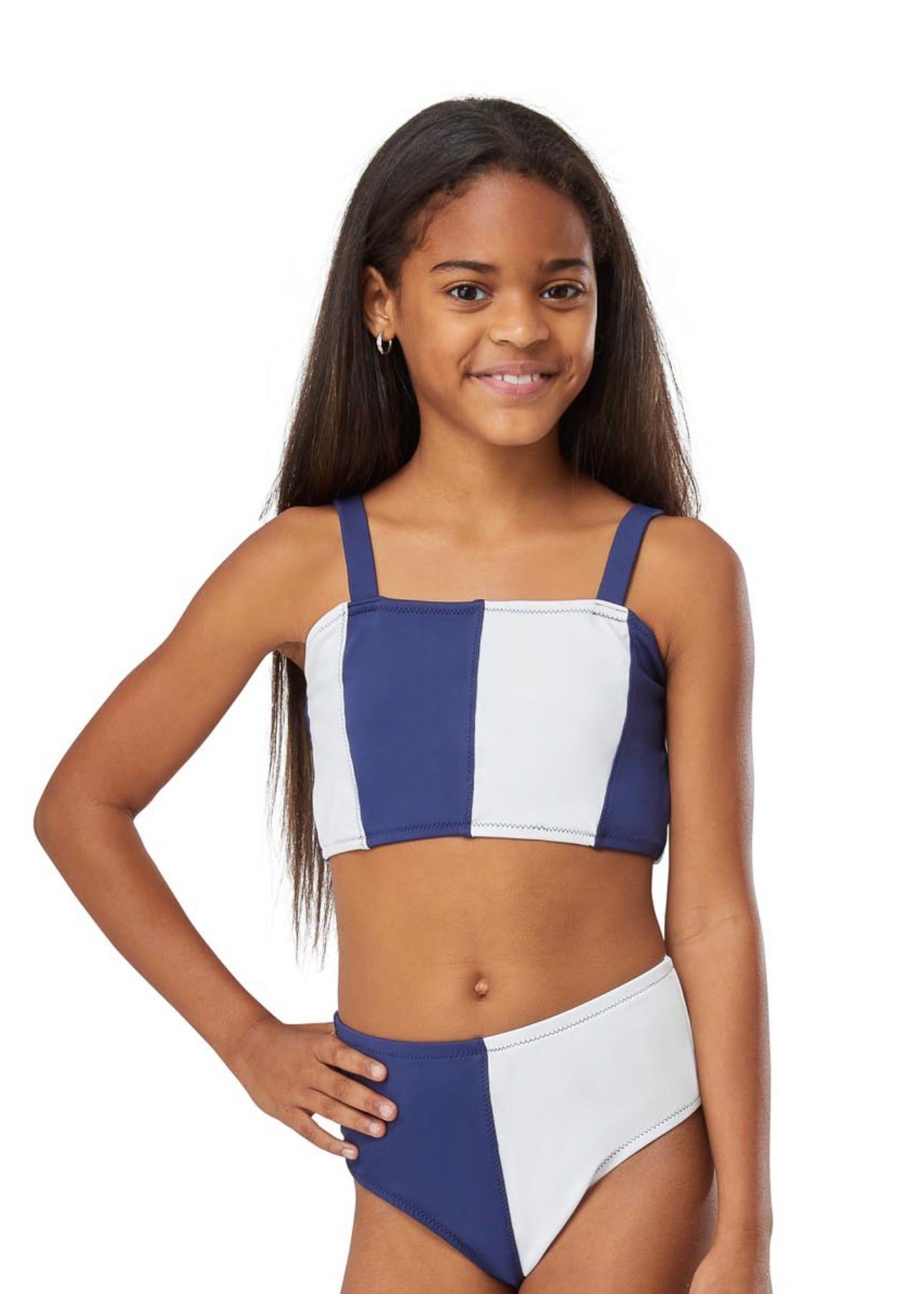 Colorblock Two Piece, Navy