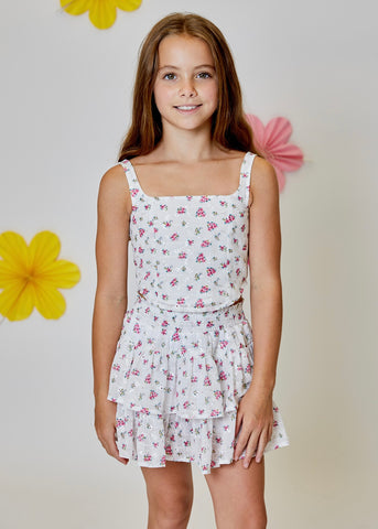 Off White Floral Eyelet Dress