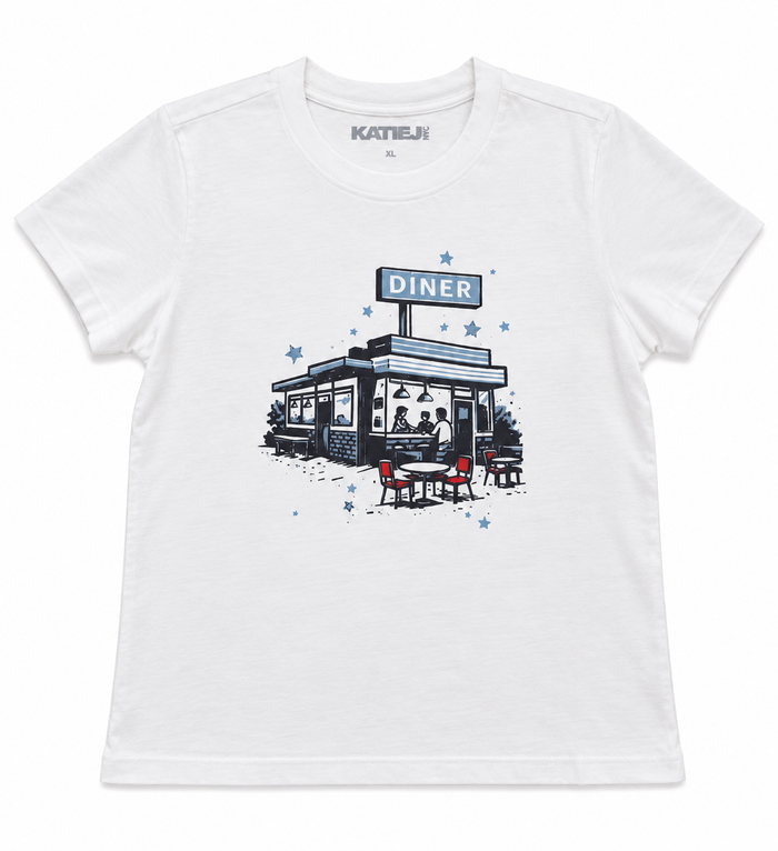 Tween Distressed Diner Tee