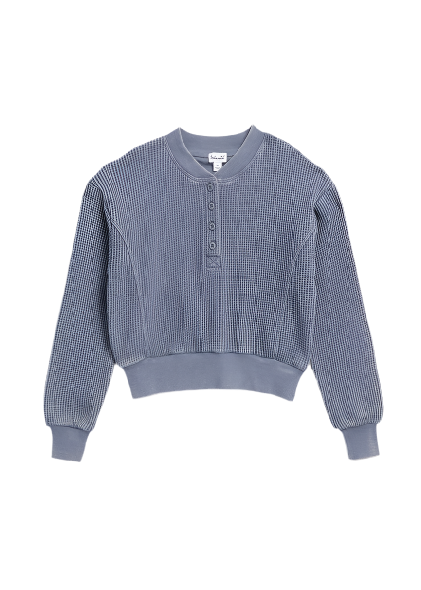 Thermal Henley Sweatshirt