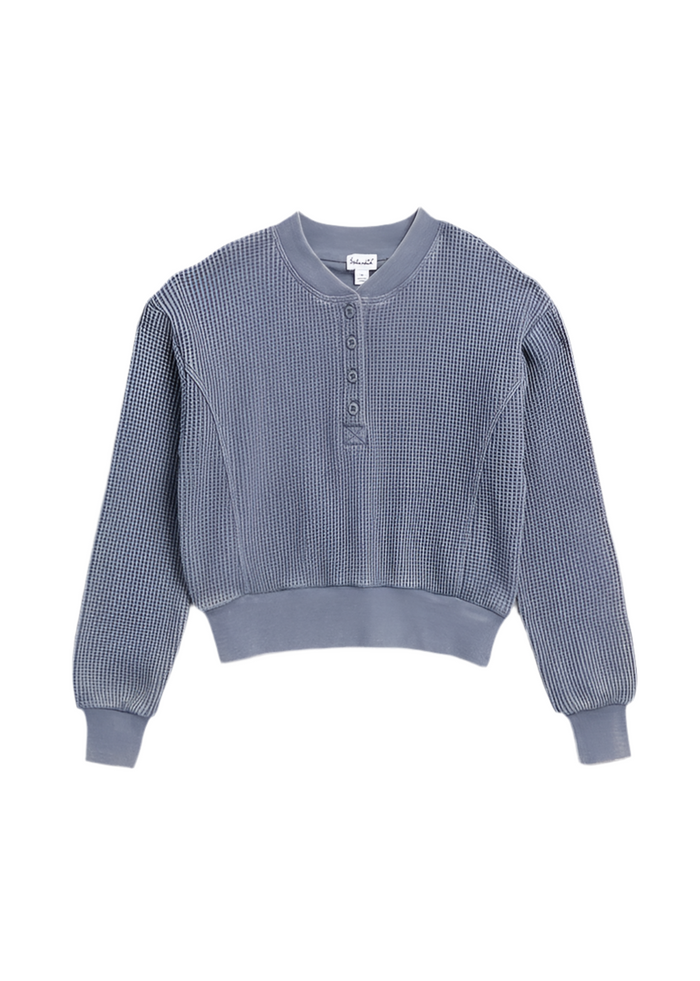 Thermal Henley Sweatshirt