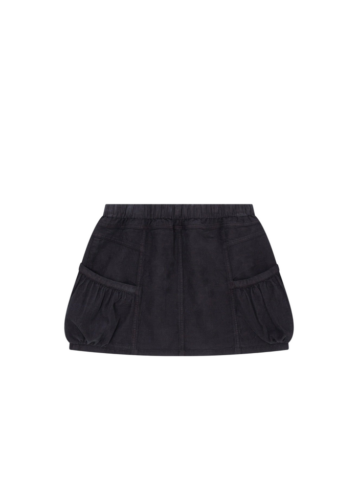 Charcoal Corduroy Utility Skirt