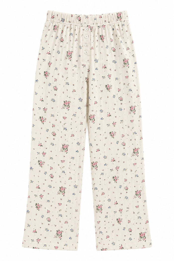 Tween Marina Pointelle Pants-Pastel Multi Floral