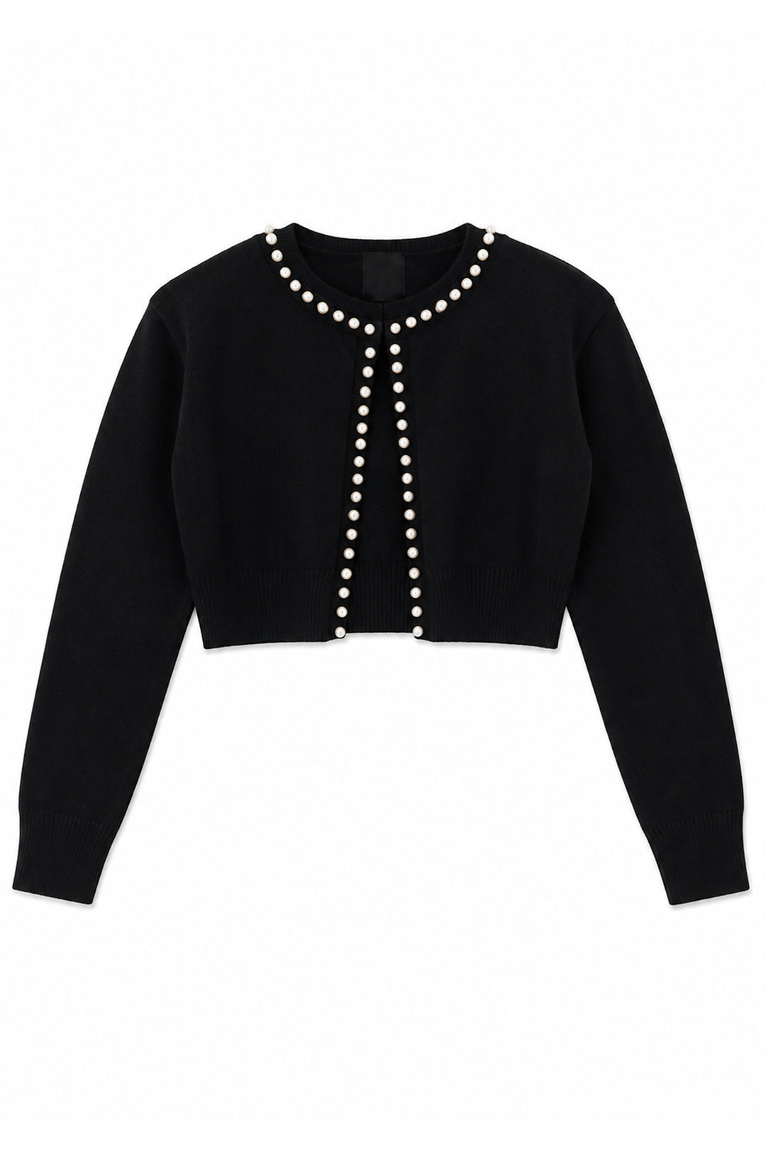 Tween Kitty Hem Sweater With Pearls