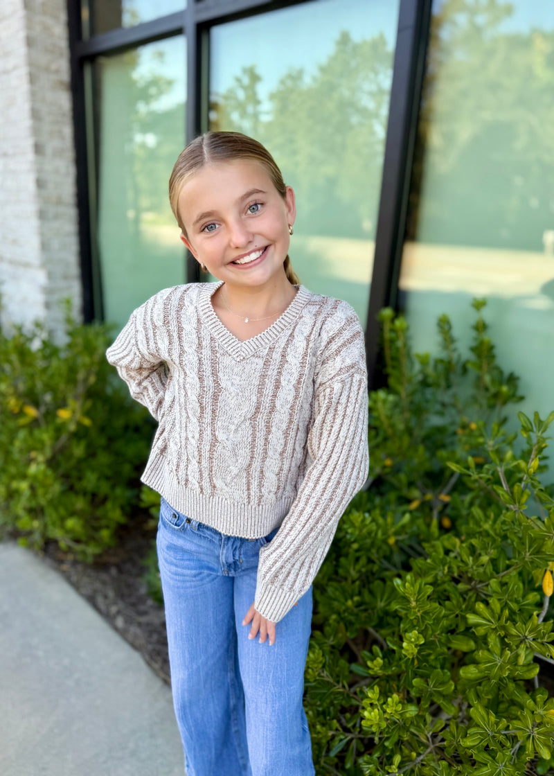 Tan Cable Knit Sweater