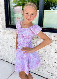 Pink Floral Smocked Top