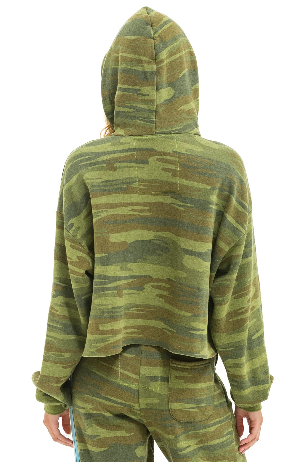 Aviator Nation 5 Stripe Crop Hoodie