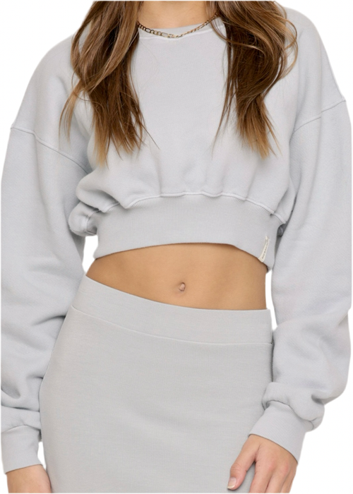 Silver Cloud Cropped Sweatshirt