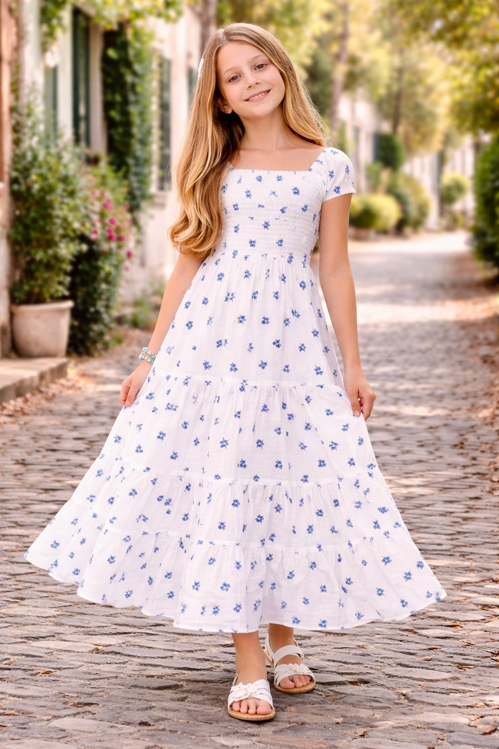 Tween White Eyelet Maxi Dress – Indie Dress